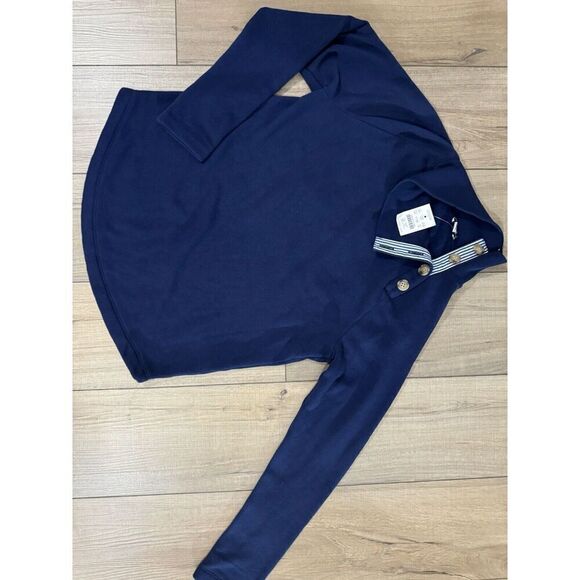 J. CREW Factory Women’s Blue Wide Button Collar Blouse NWT XS Extra Small Soft - Picture 3 of 14